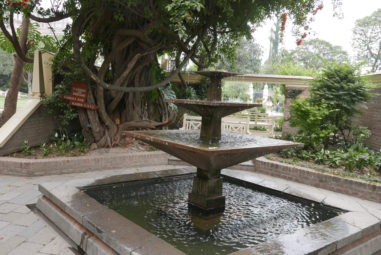garden fountain